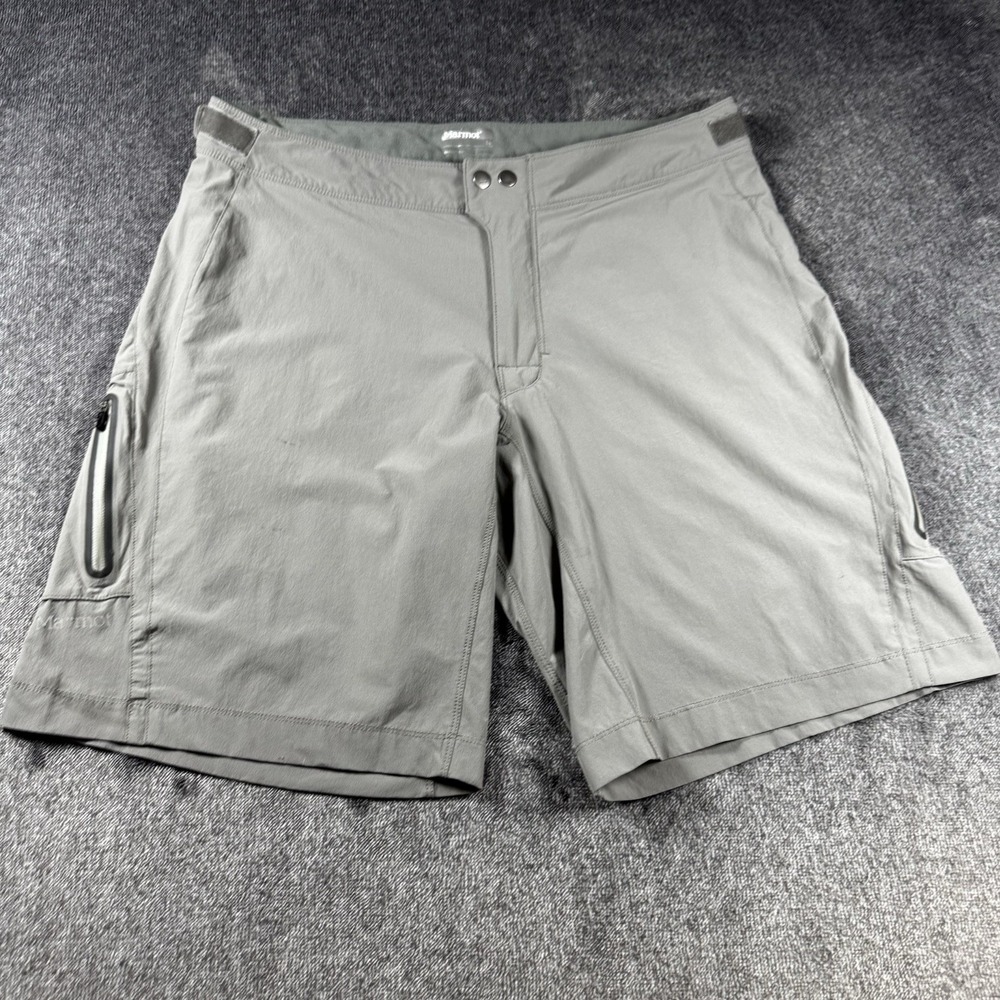 Marmot Shorts Mens 36 Gray 10" Inseam Stretch Nylon Hiking Cargo Outdoor